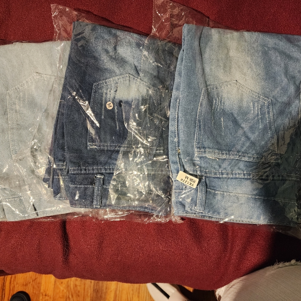 Women size medium Blue Denim Jeans all 3 For $35
